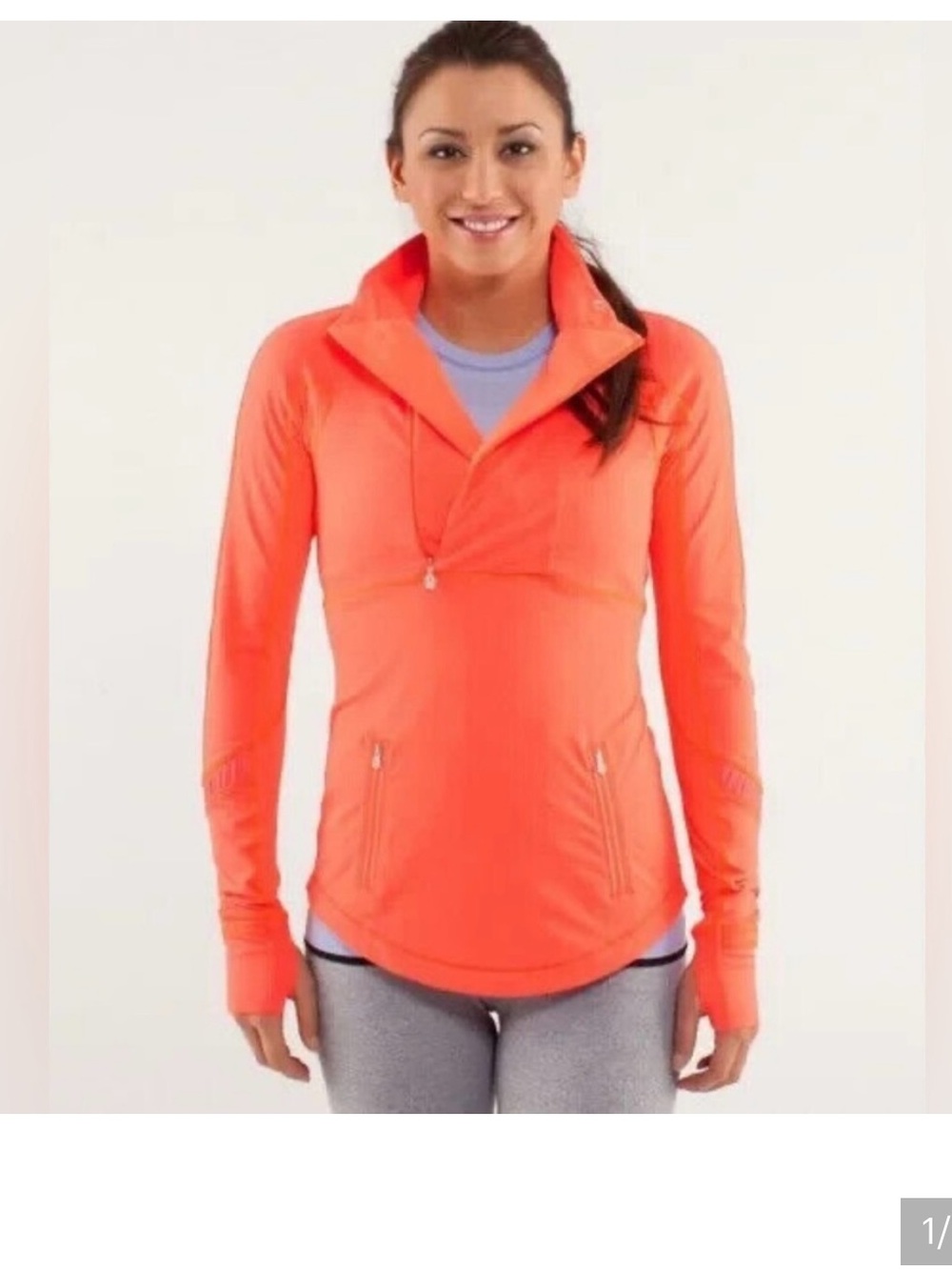 Lululemon Reflect 1/2 Zip Pullover in Light Flare